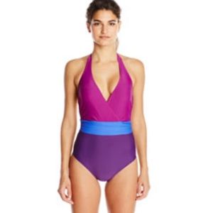 NWT Speedo Radiant Orchid Halter Size 14
